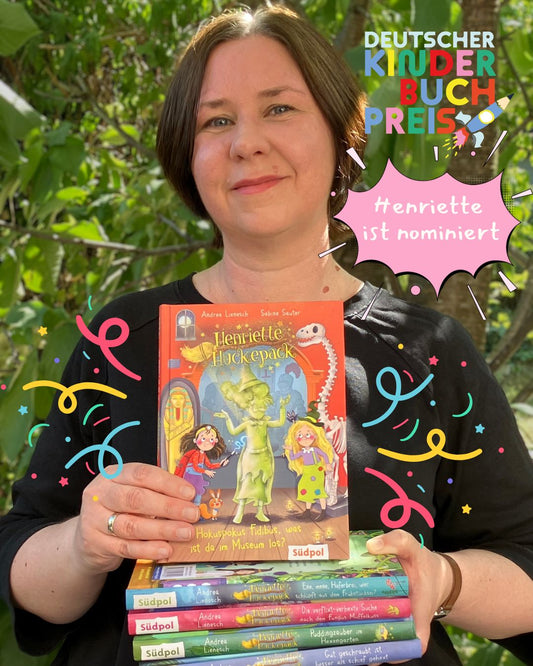 Henriette Huckepack ist für den Deutschen Kinderbuchpreis 2026 nominiert! Juhu!!!