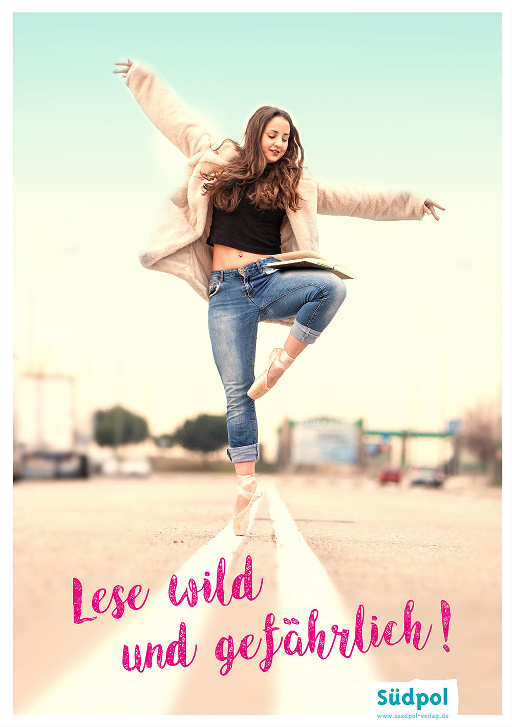 Poster zum Thema Lesen: Lese wild und gefährlich , Gestaltung Corinna Böckmann