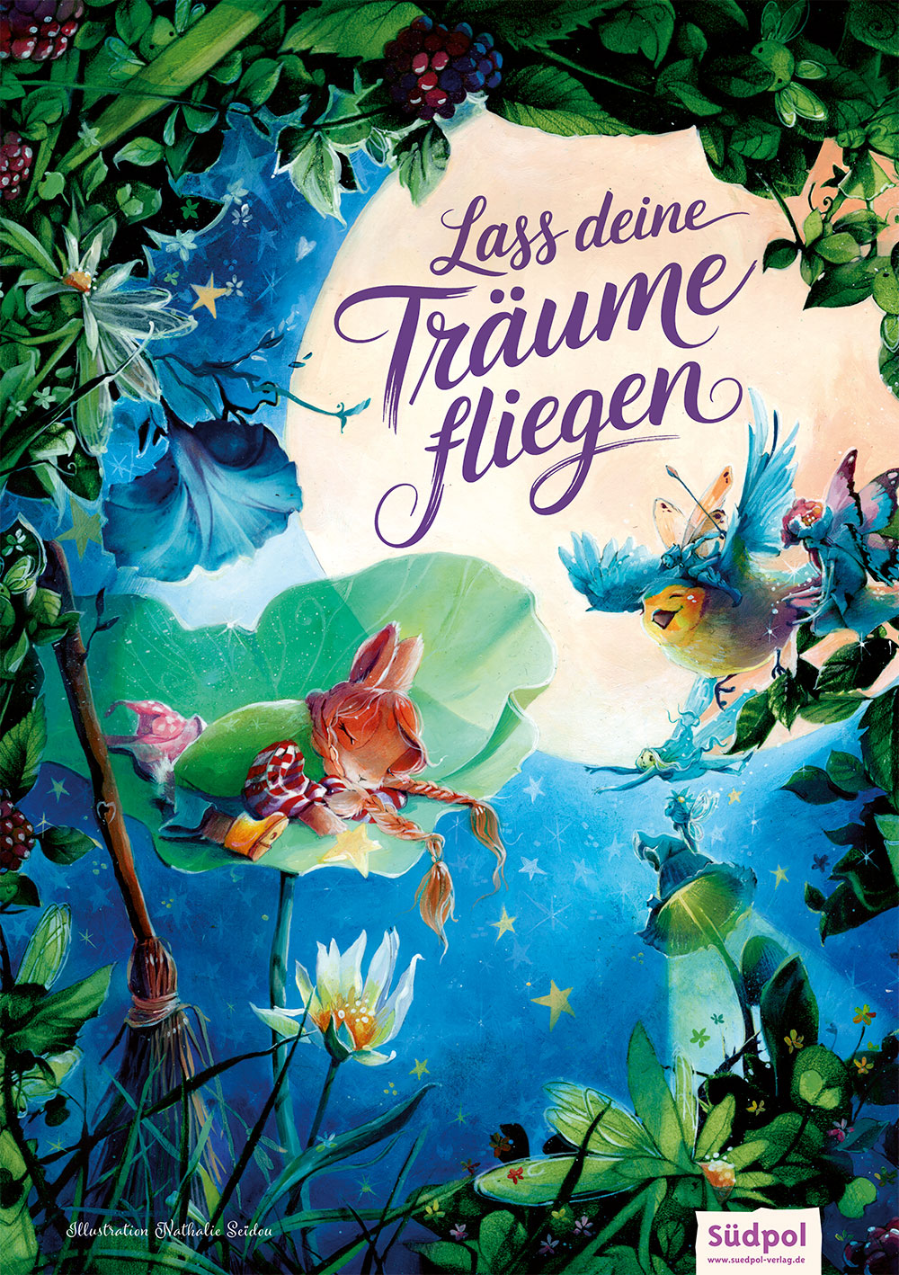 Poster zum Buch: Lass deine Träume fliegen, Coverillustration „Lass deine Träume fliegen“ von Nathalie Seïdou (Text & Illustration)