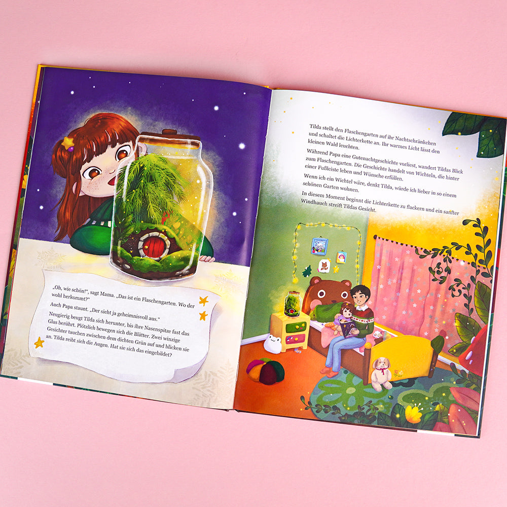 Wichtelzauber im Flaschengarten